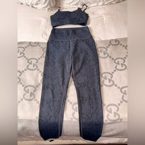 Allfenix Anthropologie Snakeskin Print Workout Set